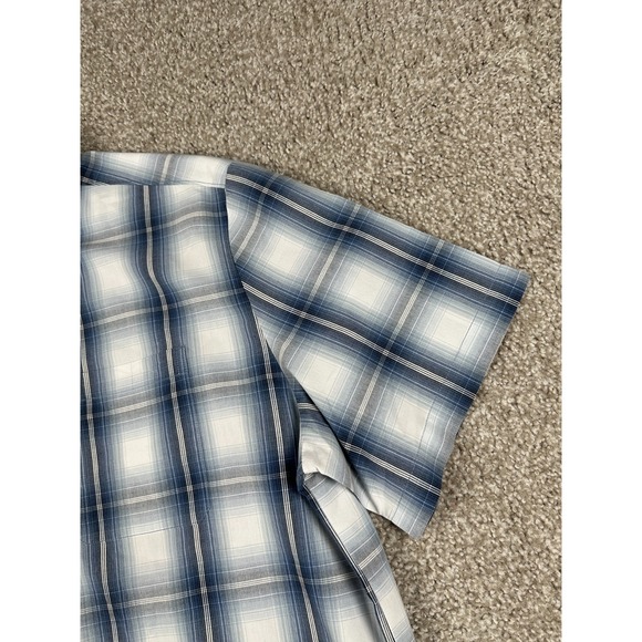 511 Tactical Shirt Mens Extra Large Blue Plaid  Button Up Snap Short Sleeve XL - Picture 3 of 8